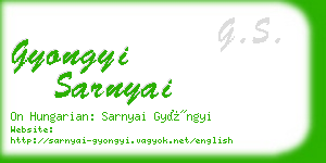 gyongyi sarnyai business card